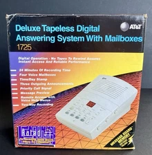 VTG, AT&T Deluxe Tapless Digital Answering System With 4-Mailboxes. Model: 1725