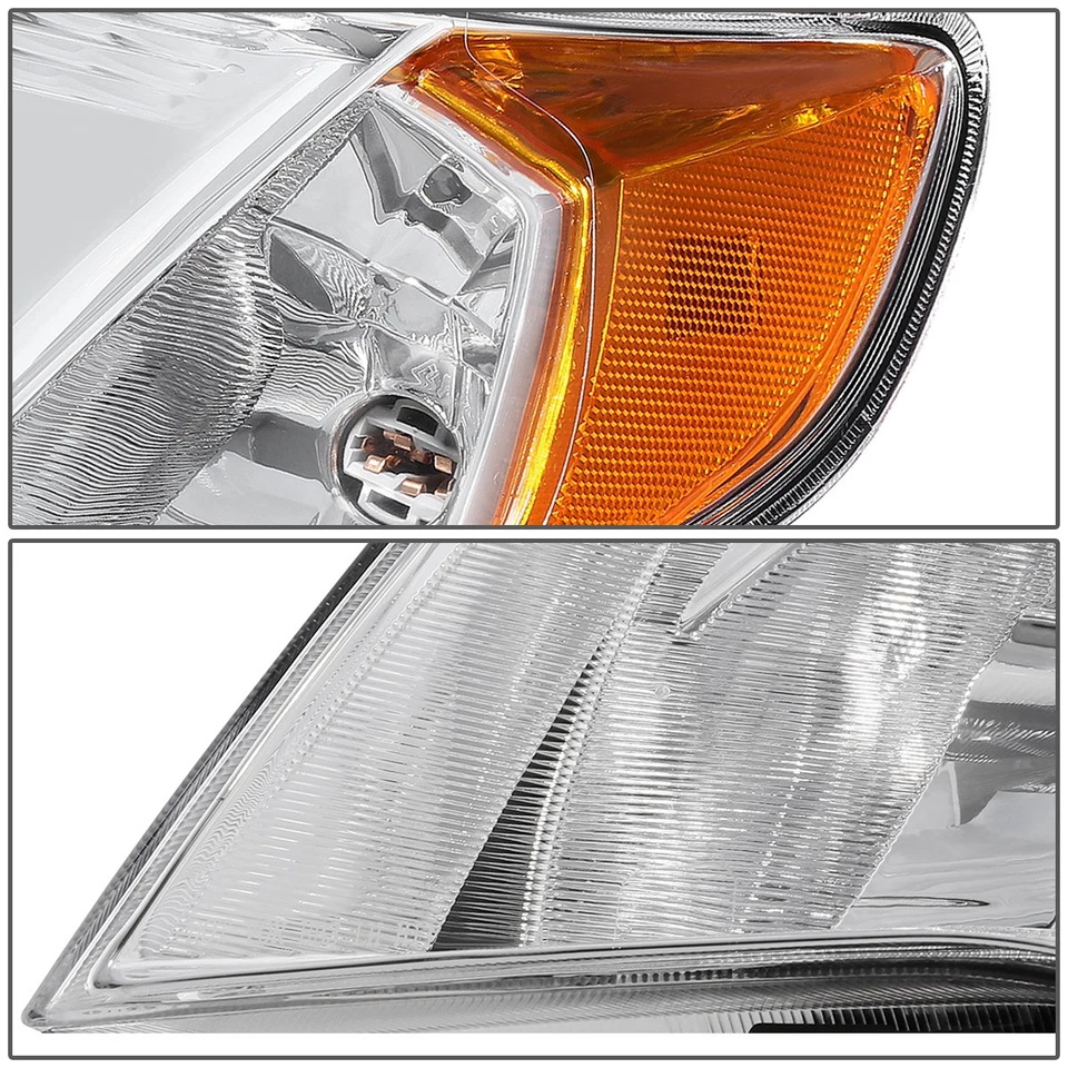 PARA 09-13 SUBARU FORESTER ESTILO OE CARCAÇA CROMADA LÂMPADAS DE FAROL DE CANTO ÂMBAR - Imagem 4 de 4