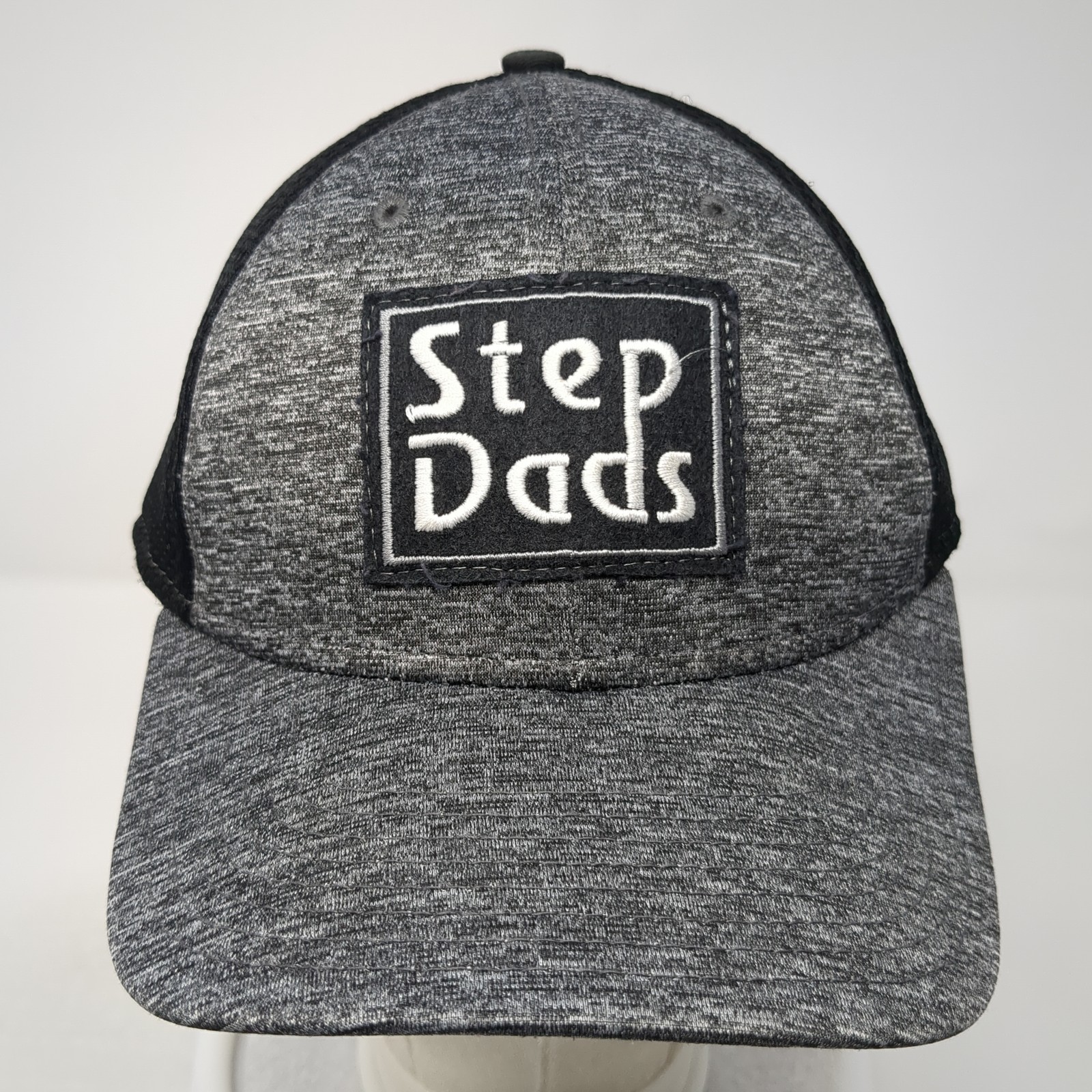 Step Dads Patch Fitted Hat Gray Large Colorblock … - image 2