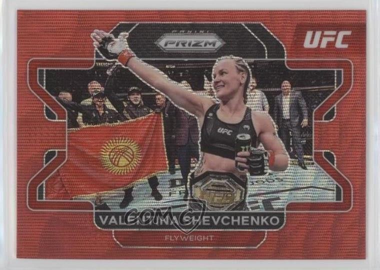 2022 Panini Prizm UFC Ruby Wave Prizm Valentina Shevchenko #52 w5b