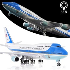 1/150 Air Force One Boeing 747 Airplane Model W/ Landing Gear Voice Control Lamp