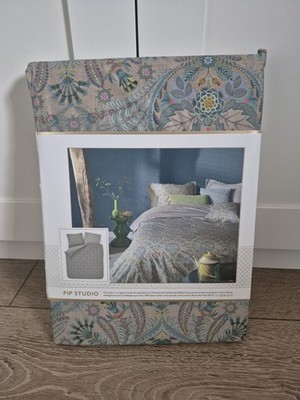 NEU Pip Studio Bettwäsche 135x200 cm Alba Blau Blue Bunt Baumwolle 