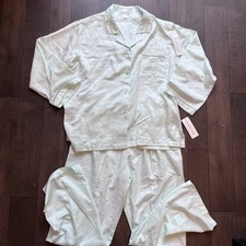 NWT Vintage Miss Elaine Mint Green Pajama Set women s size Large regency