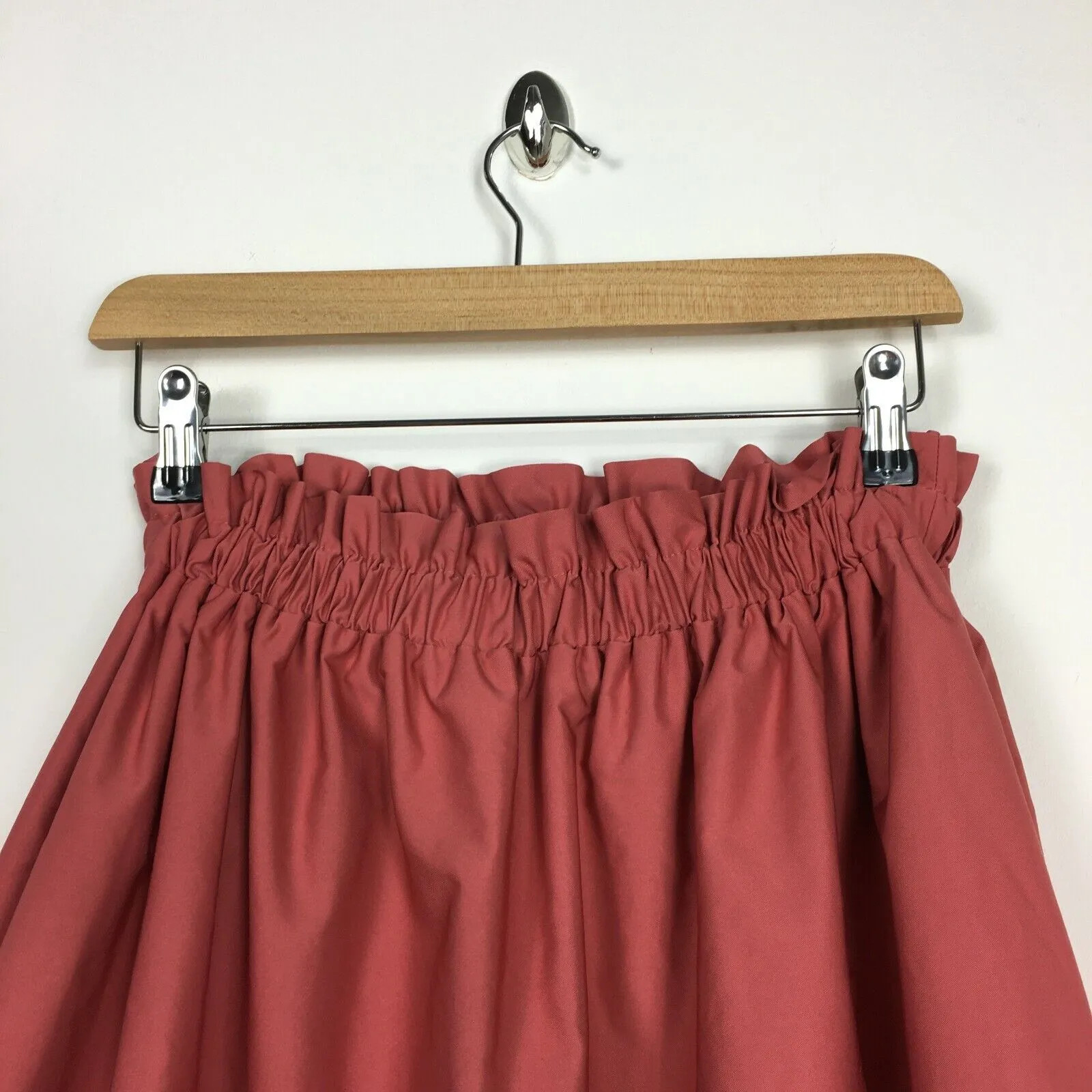 Zara Woman Small 8 10 Mini Skirt Pink Blush Paperbag Waist Short Summer Holiday thumbnail 4