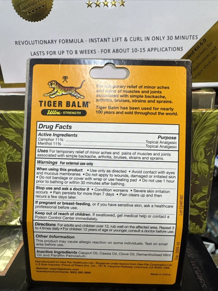 Tiger Balm Ultra Strength Ointment for Muscle Pain, 18g, 0.63 oz (3 Bottles) - Image 3 of 4