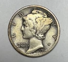 1916 10C Mercury Dime 90% Silver