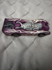 Hot Wheels Redline Jet Threat 1970 Purple W/Flames Made In Hong Kong
