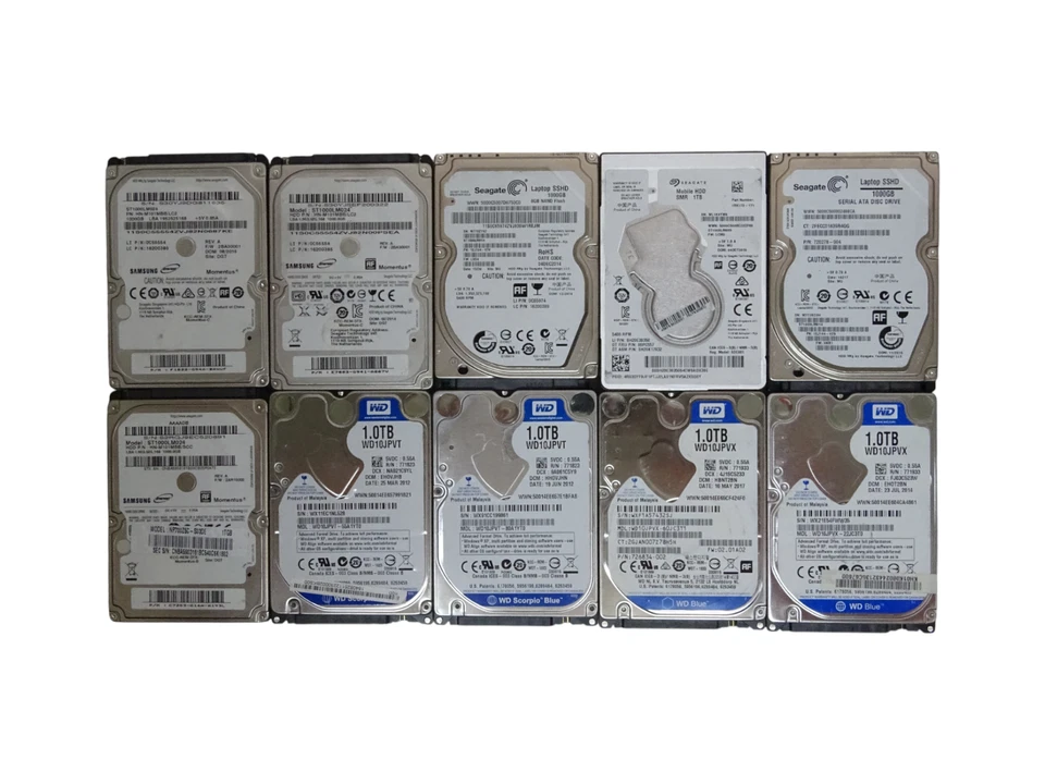 💻 Konvolut 10 diverse 2,5" 1TB SATA HDD Festplatten Bastler Laptop Ersatz 💻