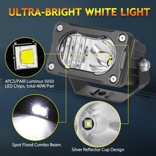Universal UTV Turn Signal Horn Street Legal Kit + Spot Wide Cornering LED Lights - Picture 14 of 17