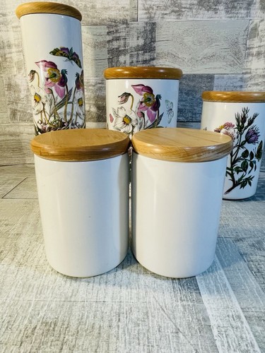 Portmeirion Botanic Garden 5er Set Keramik Kanister mit Deckel Top Zustand - Bild 4 von 20