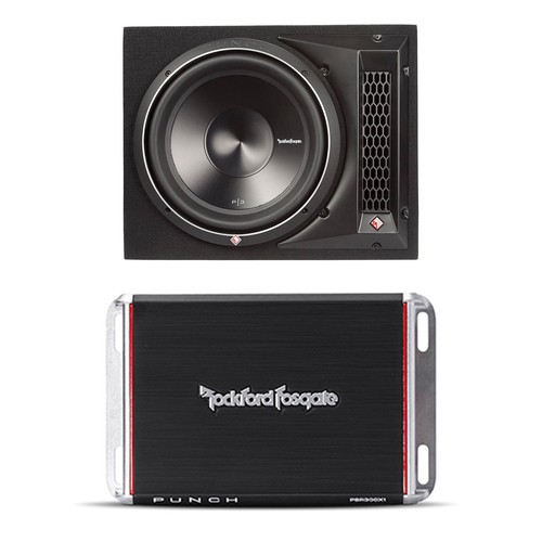 Rockford P3S-1X12 12" Subwoofer in Ported Enclosure with PBR300X1 Amplifier