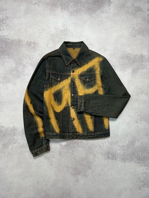 Vintage Roberto Cavalli Denim Jeans Jacket Printed Face Size XL