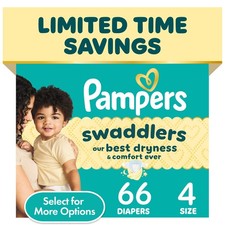 Pampers Swaddlers Diapers, Size S4, 66 Count