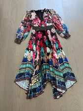 Alice + Olivia Ethel Long Sleeve Pleated Midi Dress Perfect Day Floral Print - 2
