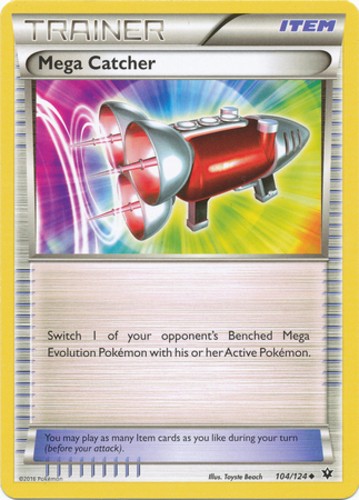 Mega Catcher - 104/124 - Uncommon (Lp) XY Fates Collide - Trainer - Item Pokémon