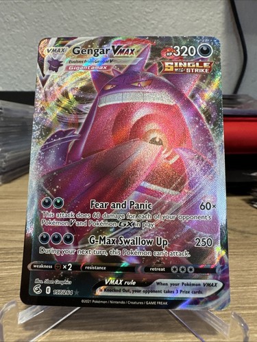 gengar vmax pokemon cards [PSA] Gengar VMAX 271/264 Pokémon Extended Artwork Protective Card Display Case main image 1