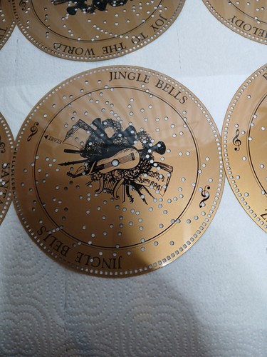 Mr Christmas Holiday Gold Symphonium Music Box 8 Discs Records No Player  B15 - Picture 4 of 4