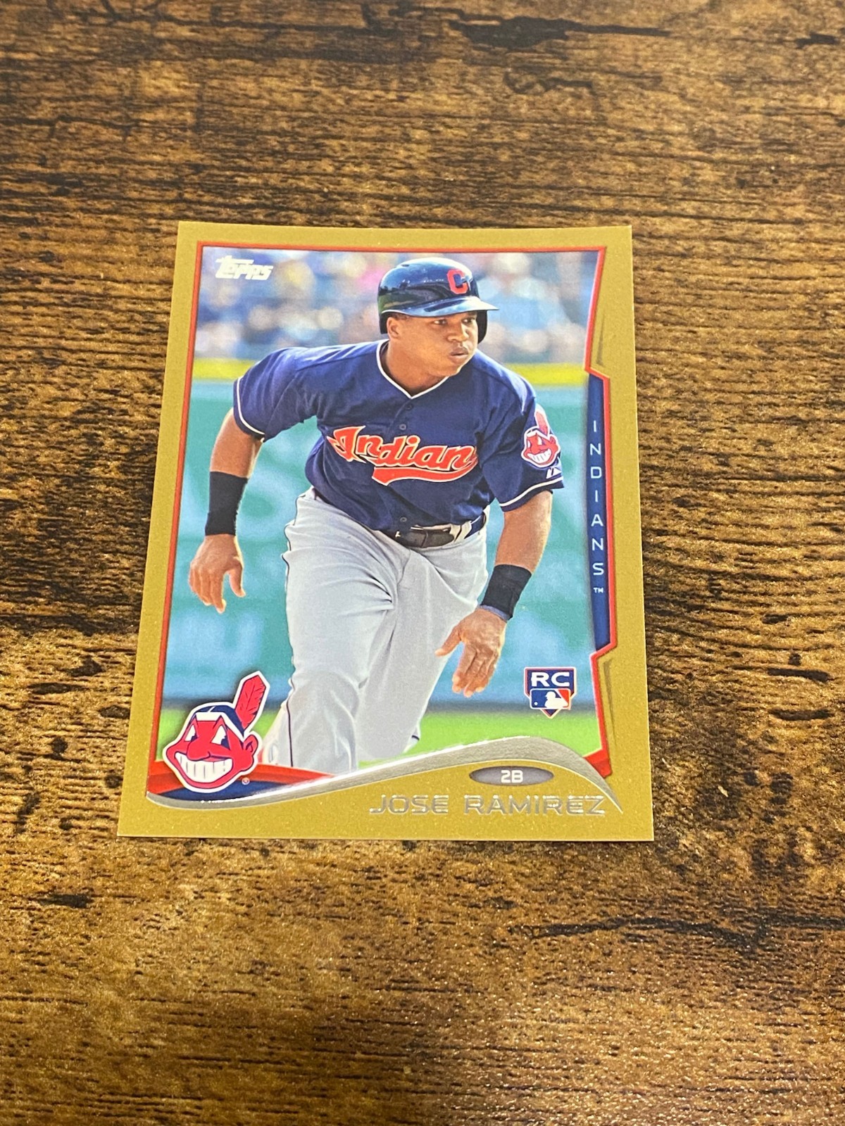 2014 Topps Gold #424 Jose Ramirez /2014 Cleveland Indians RC Rookie