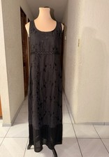 Vintage Johnny Was Collection 100% Linen Black Embroidered Dress /made in USA