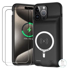 Battery Case for iPhone 15 Pro Max, Upgraded 12000mAh Battery Pack Rechargeab...