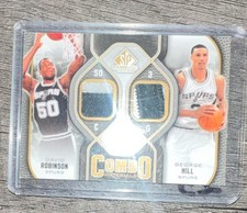 Upper Deck SP Game Used Patch David Robinson George Hill Spurs CP-RH /99 POP