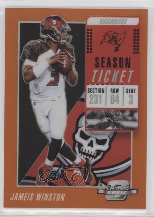 2018 Panini Contenders Optic Orange Prizm 10/49 Jameis Winston #7 8k4