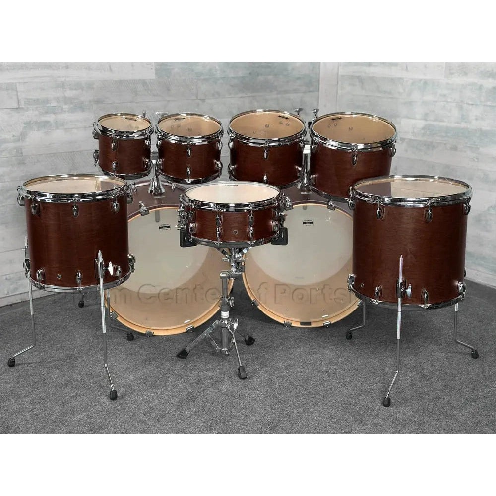 Yamaha Tour Custom Maple 9pc Double Bass Drum Set Chocolate Satin