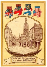 Postcard Greetings from Holland Breda NV Erven Lucas Bols Distillers Amsterdam