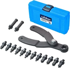 LainKeen 15Pc Universal Camshaft Pulley Holder Tools Kit,Variable Pin Blue 