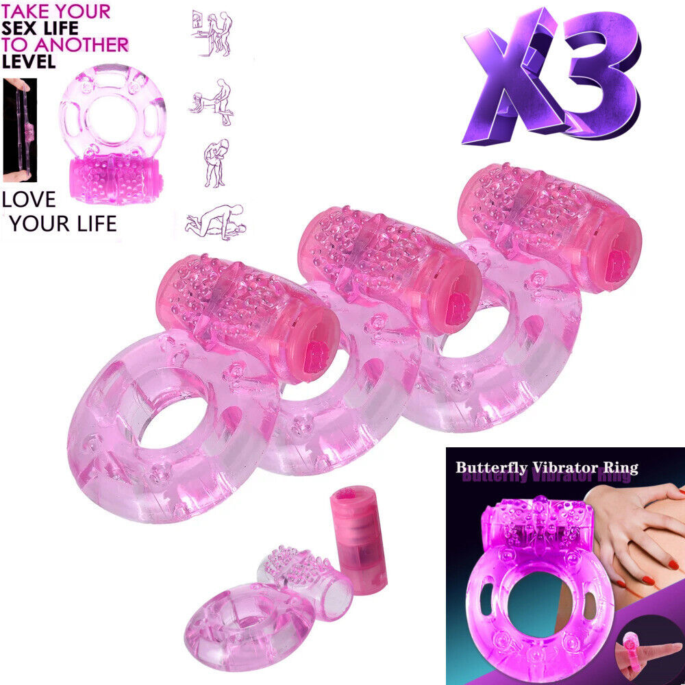 X3 Set Vibrating Cock Ring Clitoris Stimulator Vibrator Sex Toys Couples Male