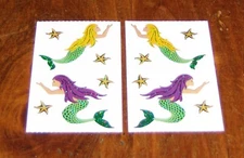 Mrs. Grossman Two Half Strip Stickers ~ Sparkle....Fantasy, Mermaids
