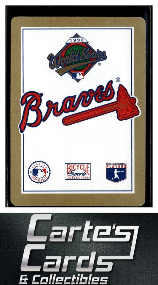 Pete Smith 1992 Bicycle Atlanta Braves World Series #4S - Image 2 of 2