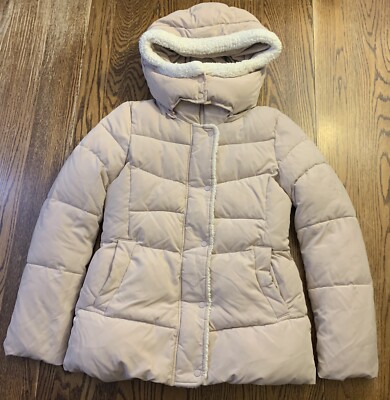 Typing Software Cream Hooded Puffer Coat List Women's Puffer Insulated  Winter Cream Colored Jacket W