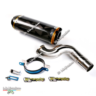 For Kawasaki Ninja ZX6R ZX636 2004-2008 Exhaust Escape Pipe Carbon