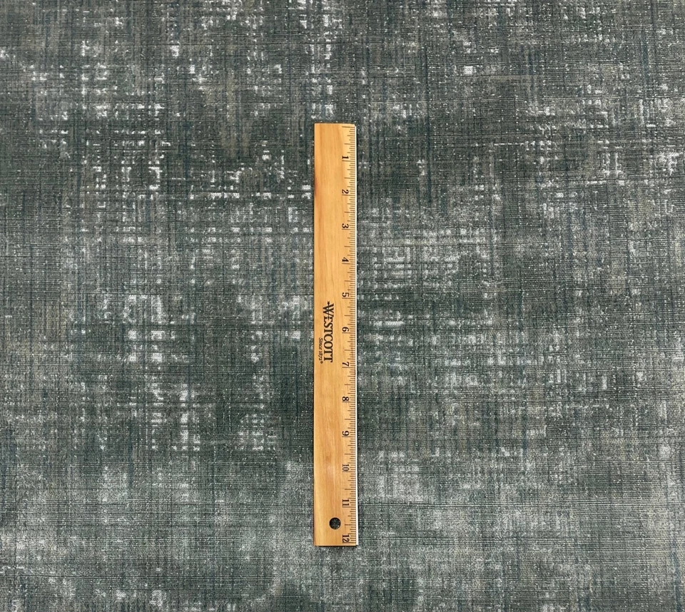 DONGHIA HEIRLOOM BROOCH BLUE VELVET SILVER WORN LOOK FABRIC REM 22" LONG X 42"W - Image 4 of 4