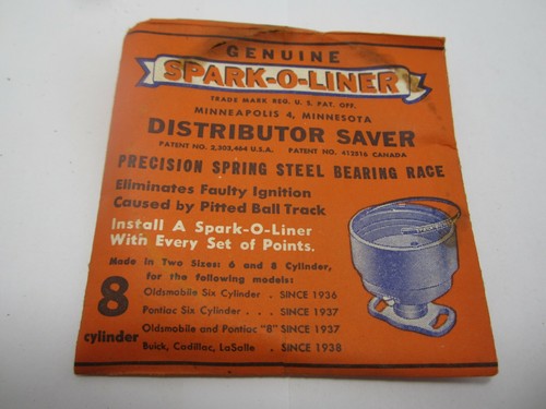 37-46 Buick Cadillac LaSalle Olds Pontiac Spark-O-Liner 8cyl Distributor Saver - Picture 2 of 4