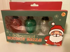 Christmas Light Up Ornament Bouncy Balls By Toysmith