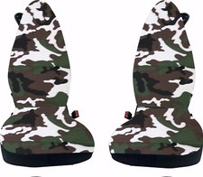 coprisedili auto smart for two cotone nero/mimetico 100% made in italy