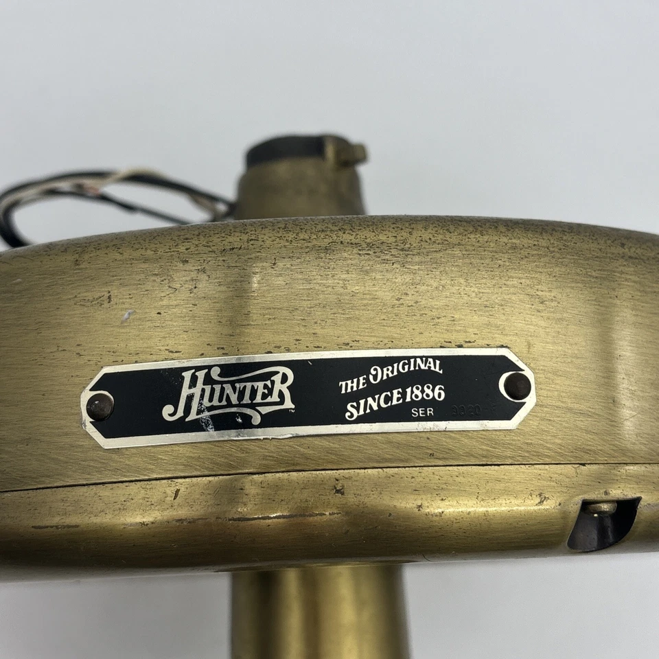 Nonworking Robbins Myers Hunter Original Fan Motor Brushed Brass Mod 22823 As-is - Image 4 of 4