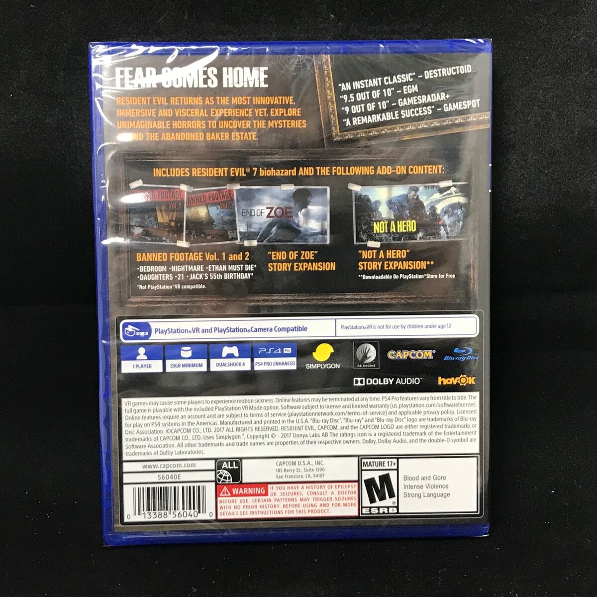 Resident Evil 7 biohazard Gold Edition (PlayStation 4) BRAND NEW