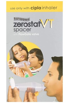 Cipla Zerostat VT Spacer with Flow Gate Valve Make It Easier To Inhale Medicine