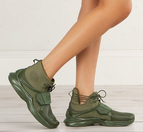 excitación director Desprecio NUEVO EN CAJA ZAPATILLAS DE MODA PARA MUJER PUMA X FENTY HI TRAINER VERDE  CIPRÉS RIHANNA | eBay