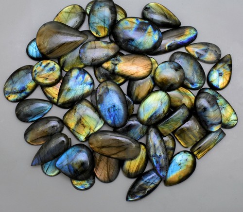 Big Size Wholesale Labradorite Cabochon Natural Flashy Labradorite Gemstone V56 - Picture 2 of 12