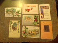 Lot Of 6  Early 1900s Christmas New Years Postcards