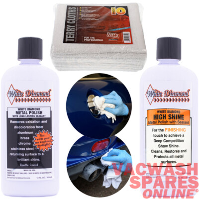 WHITE DIAMOND METAL POLISH AND SEALANT & HIGH SHINE - POLIER- & FINISHING KIT