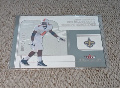 2002 DONTE STALLWORTH FLEER MAXIMUM RC /3500 (SAINTS)