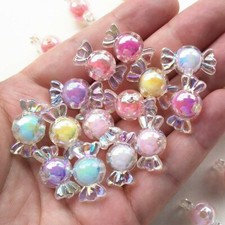 8 Large Bubblegum Beads Acrylic Candy Big Spacers Plastic Assorted Lot Mix 20mm