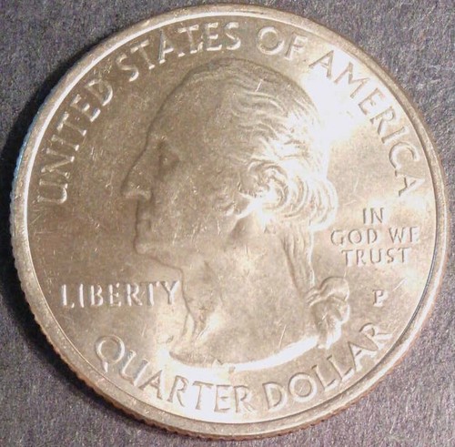 2015P ATB NEBRASKA HOMESTEAD 25c ~ 'LEAKY BUCKET' Massive Die Gouge ERROR - Picture 5 of 6