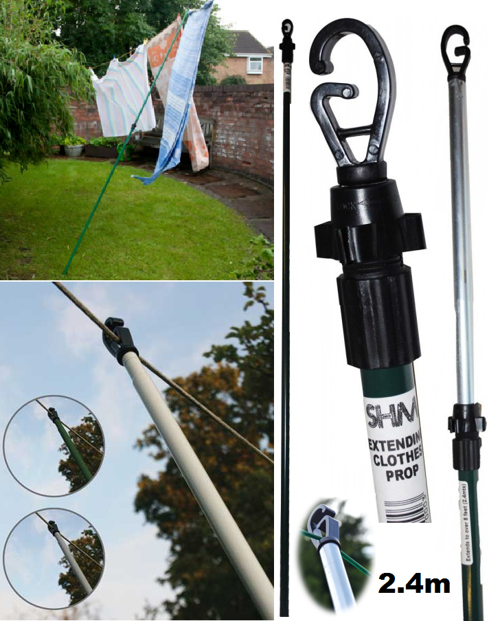 Heavy Duty Extending Telescopic Clothe Prop Washing Line Pole