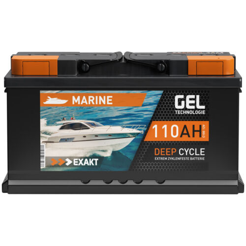 GEL Batterie 12V 110Ah Bootsbatterie Marine Boot Schiff Solarbatterie ers. 100Ah - Bild 1 von 4